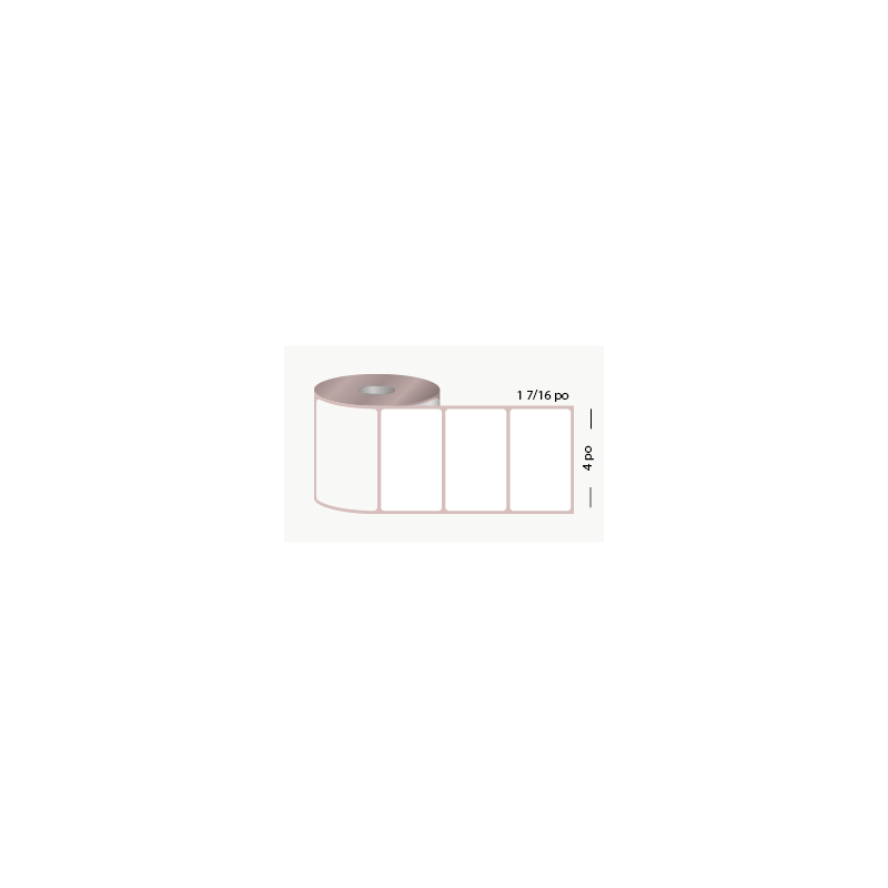 T.T. 4" x 1 7/16", 2500 labels