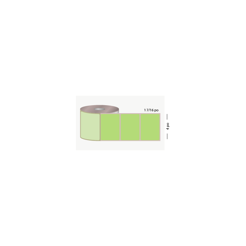 T.T. 4" x 1 7/16", 4000 labels