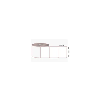 D.T. 4" x 2", 1 in. core, 1000 labels, hot melt adhesive, perforated