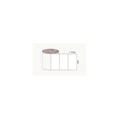 D.T. 4" x 1 1/2", 3 in. core, 2500 labels, hot melt adhesive
