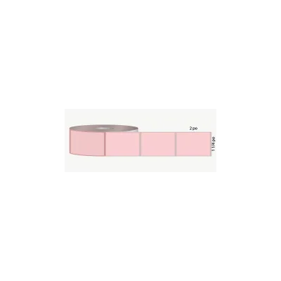 T.T. 1 1/4" x 2", 1 in. core, pink, not perforated