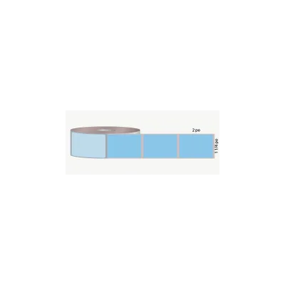 T.T. 1 1/4" x 2", 3 in. core, blue, not perforated