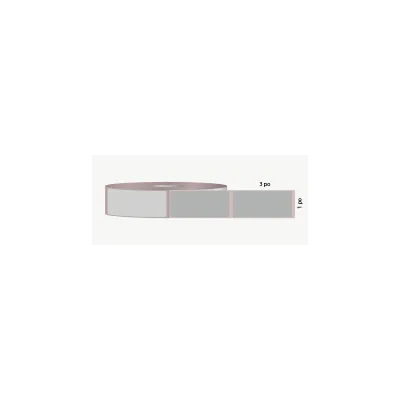 T.T. 1" x 3", permanent adhesive, grey