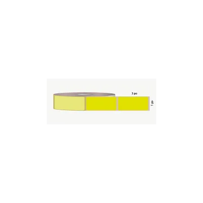 T.T. 1" x 3", permanent adhesive, fluorescent yellow