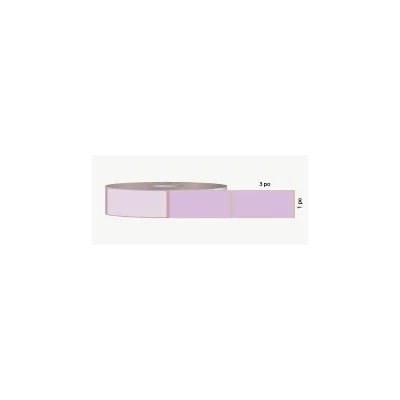 T.T. 1" x 3", permanent adhesive, lilac, OD 8"