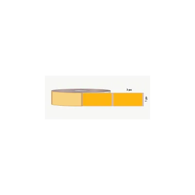 T.T. 1" x 3", permanent adhesive, fluorescent orange