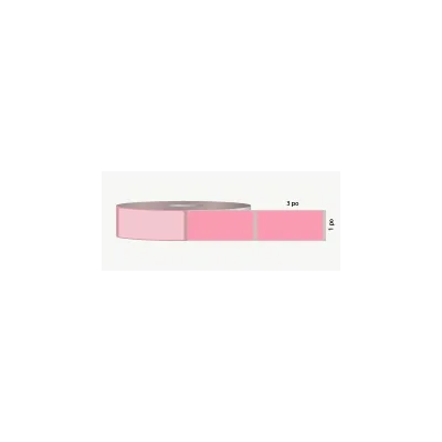 T.T. 1" x 3", permanent adhesive, pink