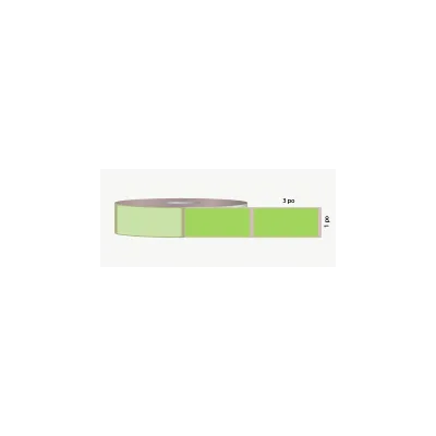 T.T. 1" x 3", permanent adhesive, green apple