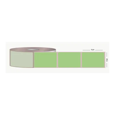 T.T. 4" x 6", 3 in. core, 1000 labels, permanent adhesive, green, perforated (ref. 1190V359)